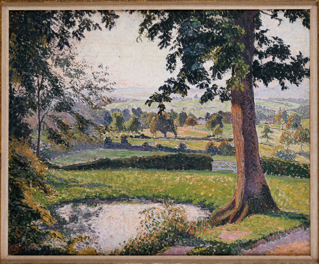 Staw Gunville, Sedgeville autorstwa Lucien Pissarro