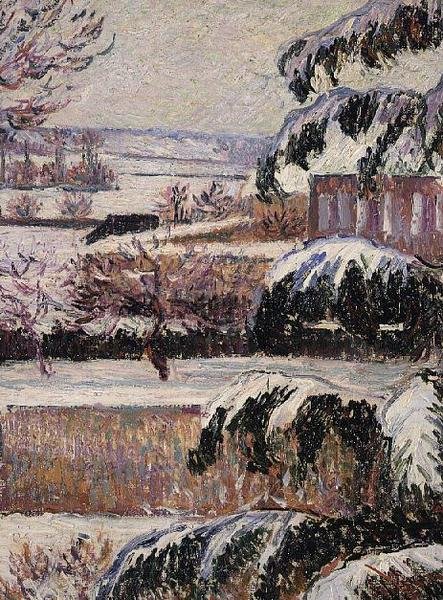 Wrażenie śniegu, Eragny autorstwa Lucien Pissarro