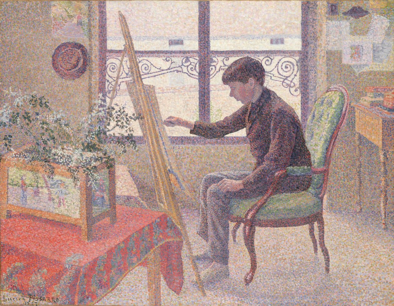 Wnętrze pracowni autorstwa Lucien Pissarro