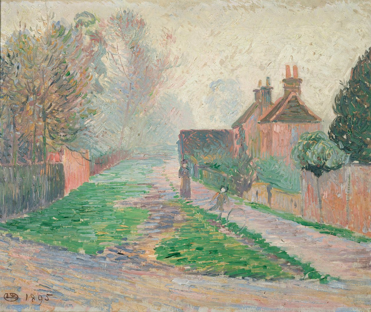 Listopadowy poranek, Epping, 1895 autorstwa Lucien Pissarro