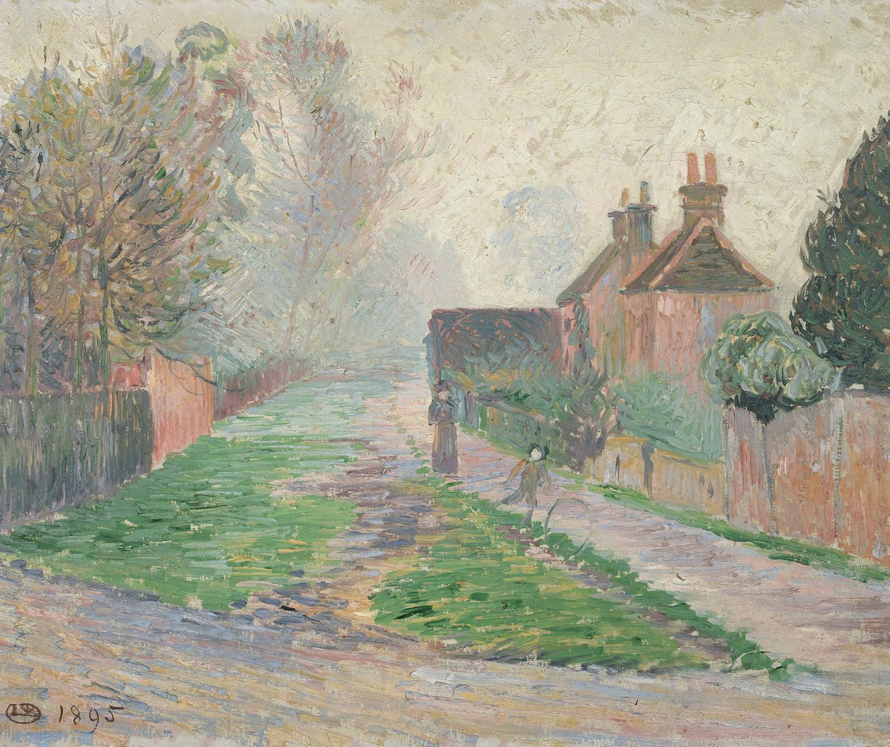 Listopadowy poranek, Epping, 1895 autorstwa Lucien Pissarro