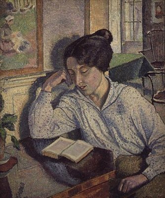 Portret Gladys Chivers czytającej autorstwa Lucien Pissarro
