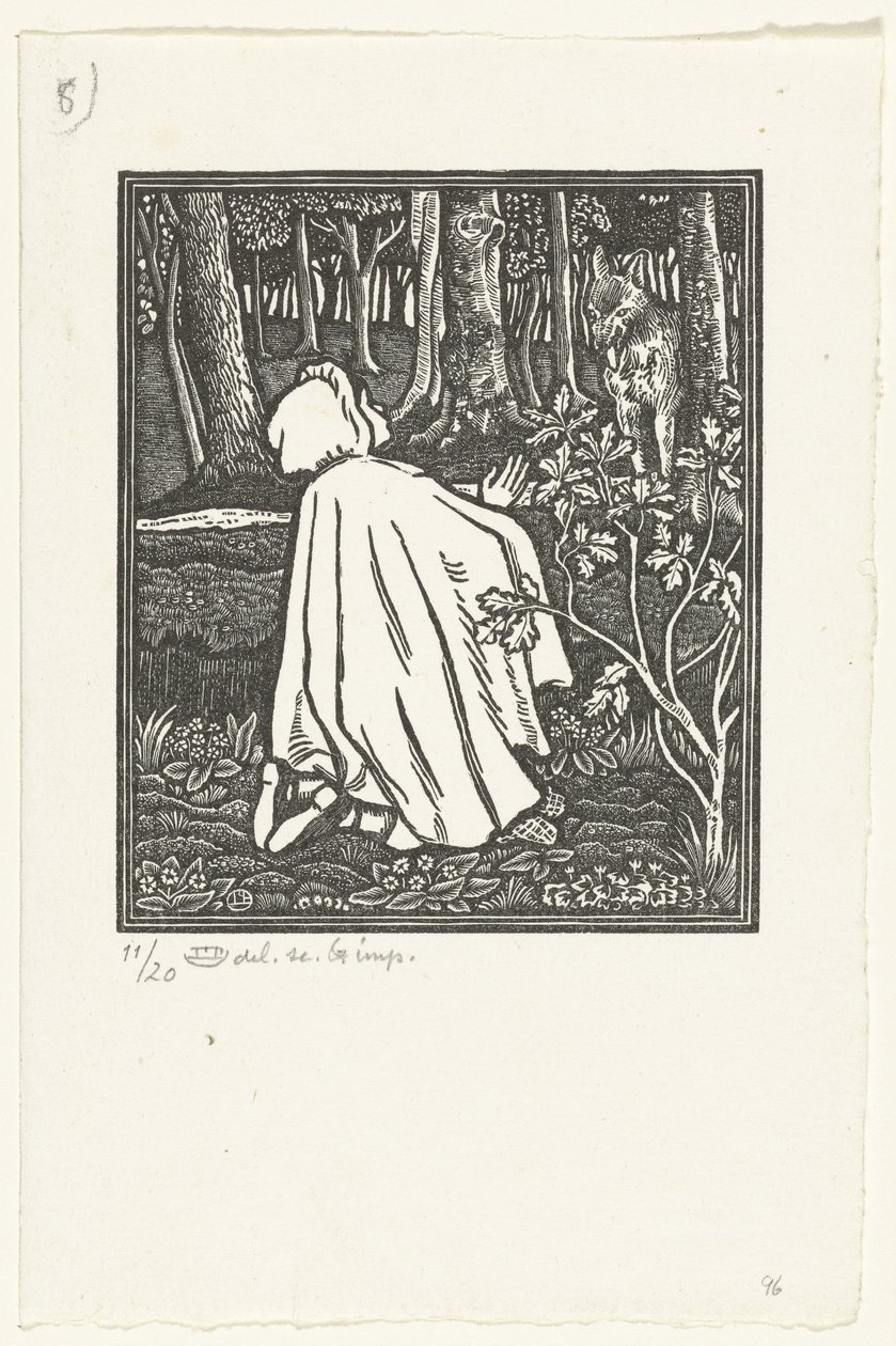 Roodkapje Czerwony Kapturek autorstwa Lucien Pissarro