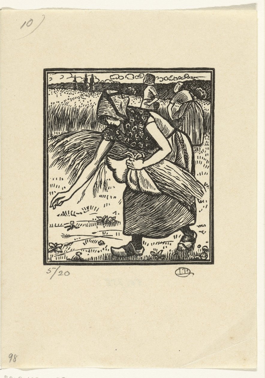 Ruth zbiera uszy autorstwa Lucien Pissarro