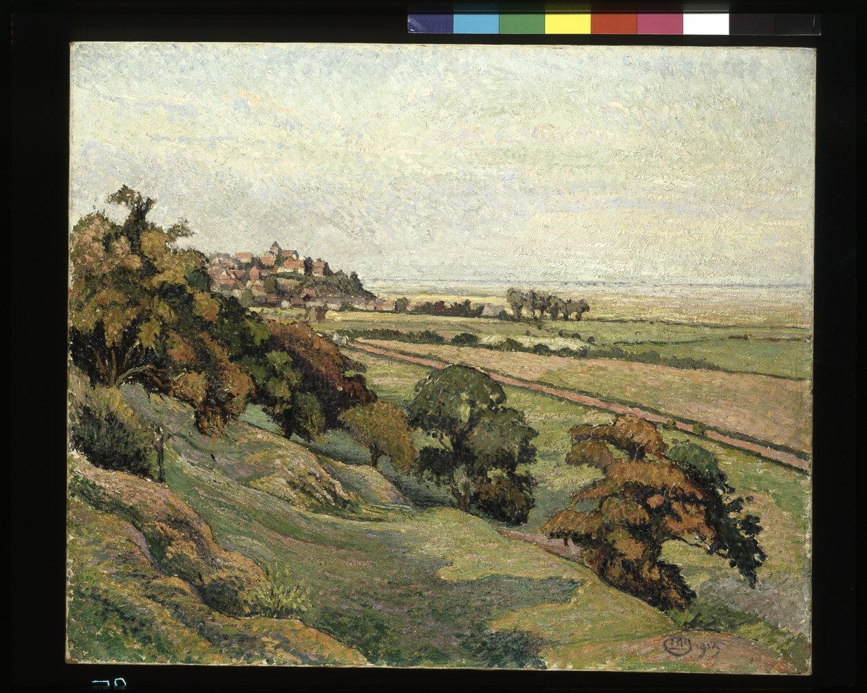 Rye From Cadborough, Sunset (olej na płótnie) autorstwa Lucien Pissarro