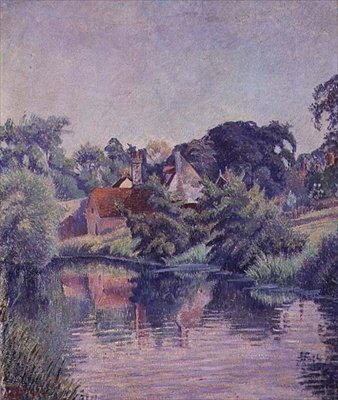 Stour, Stratford St. Mary autorstwa Lucien Pissarro