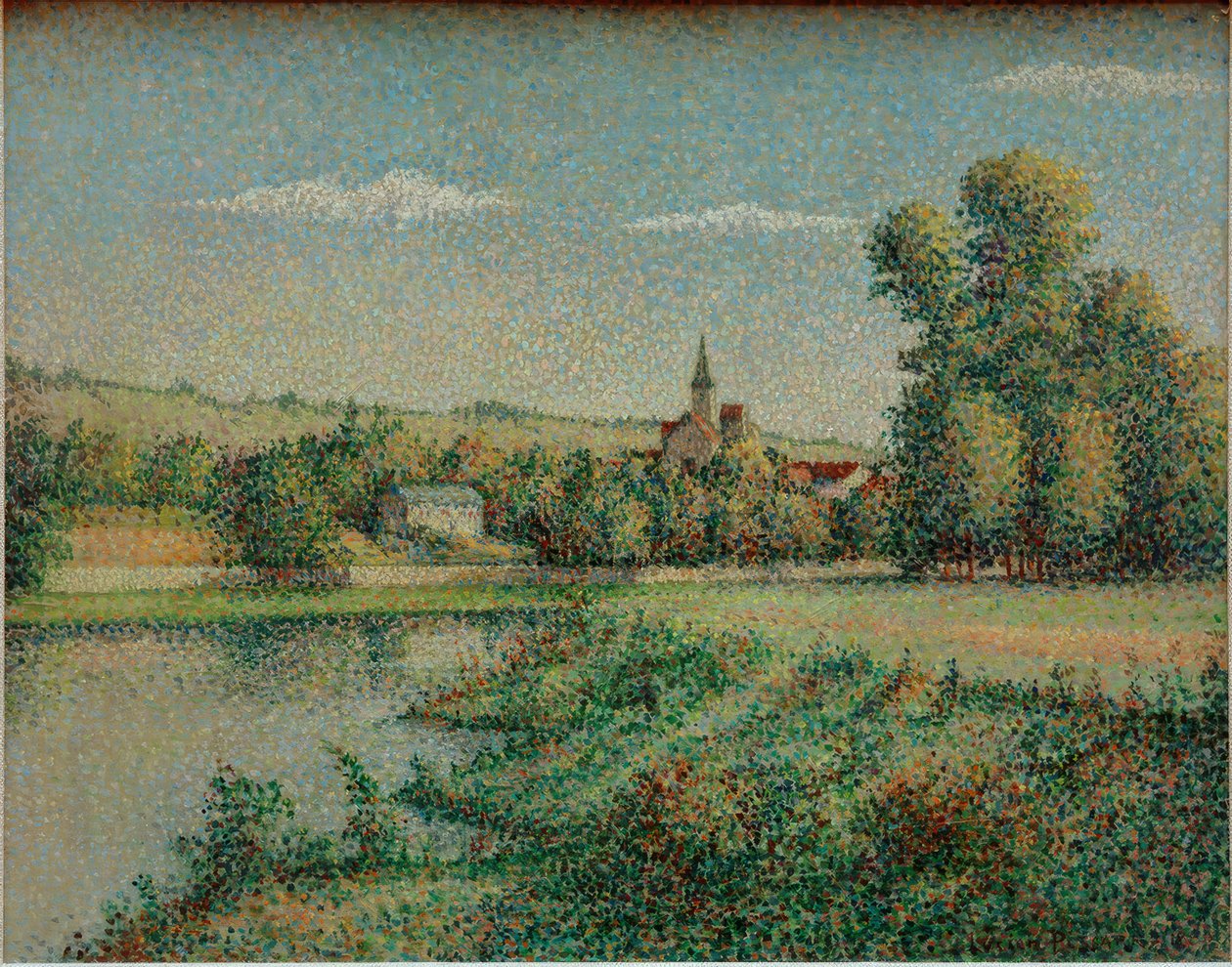 Wioska Ile de France autorstwa Lucien Pissarro