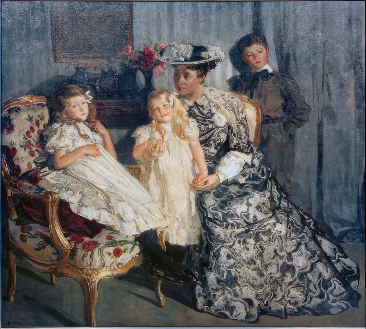 Madame Simon z dziećmi autorstwa Lucien Simon