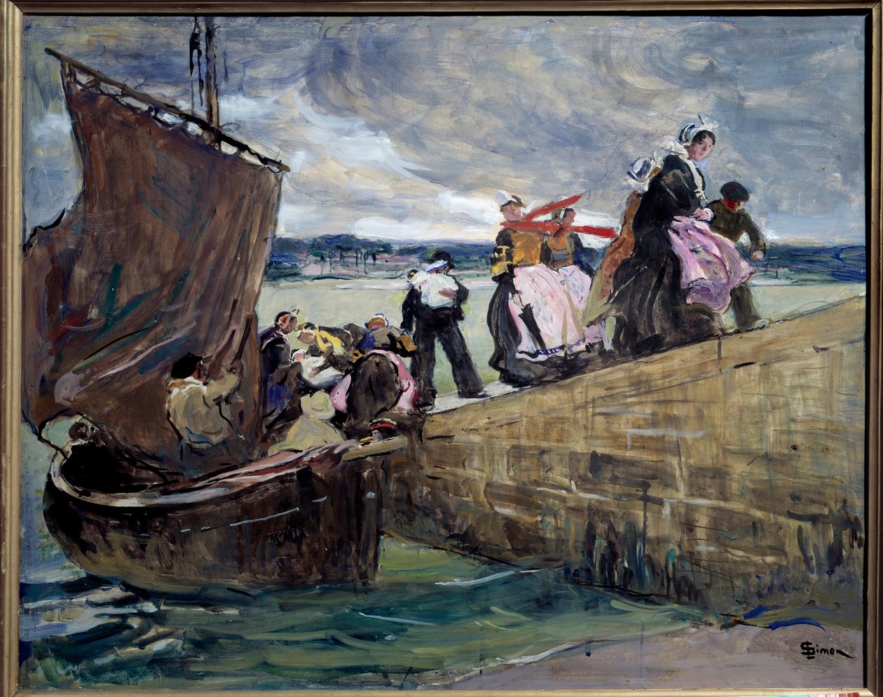 Przemytnik w Sainte Marine w Bretanii Malarstwo Lucien Simon (1861-1945) 1907 Rennes, Musee des Beaux Arts autorstwa Lucien Simon