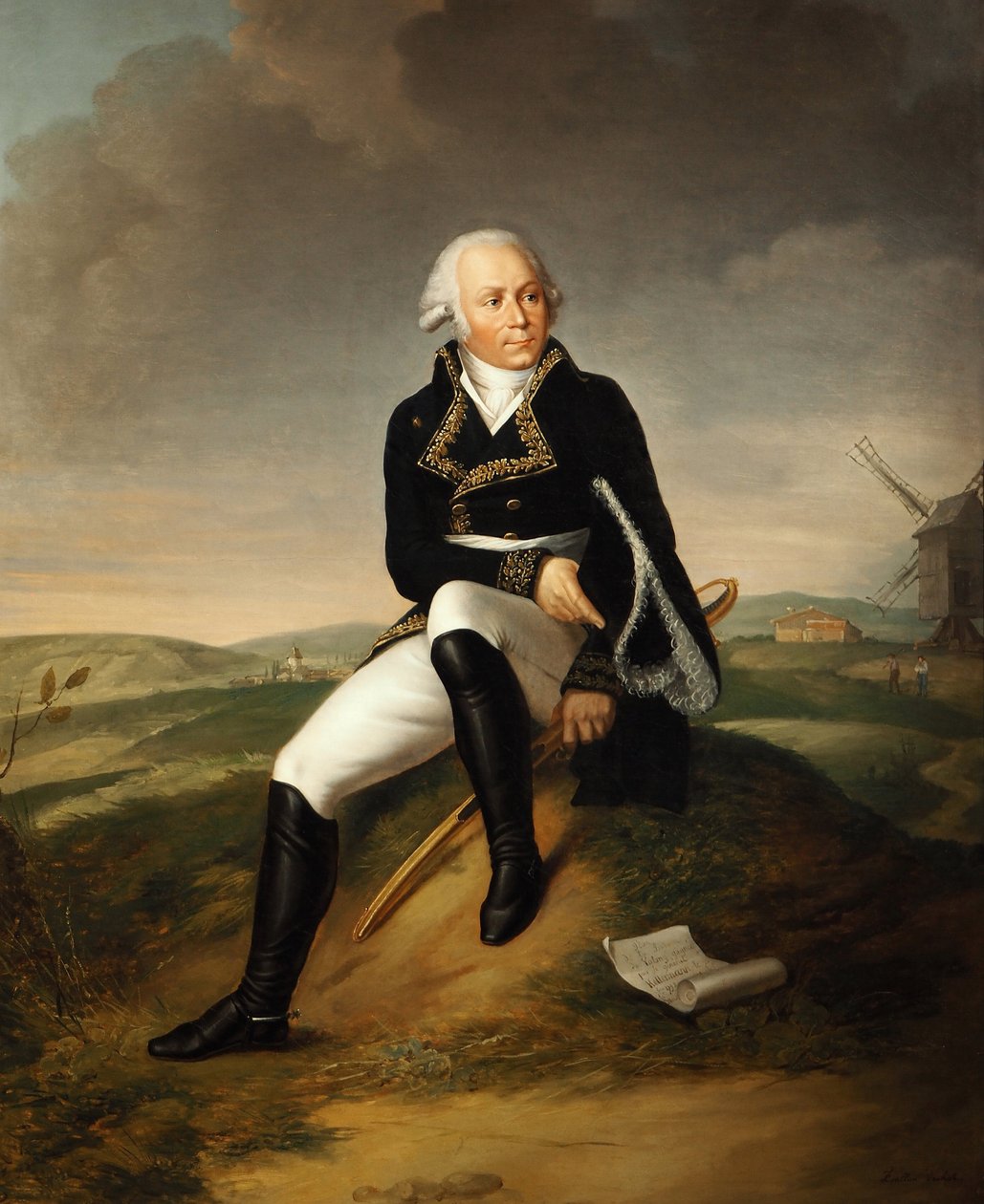 Portret Francois Christophe Kellerman 1735-1820 (olej na płótnie) autorstwa Lucile Fouillon Vachot