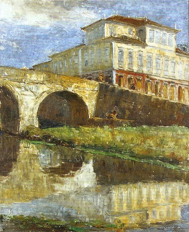 Widok na Sao Joao del-Rey autorstwa Lucilio de Albuquerque