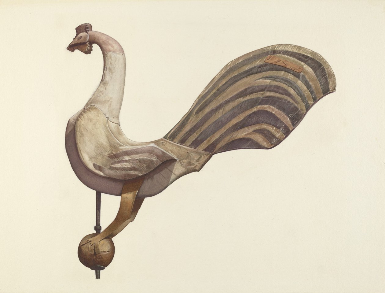 Wiatrowskaz z kogutem, 19351942. autorstwa Lucille Chabot
