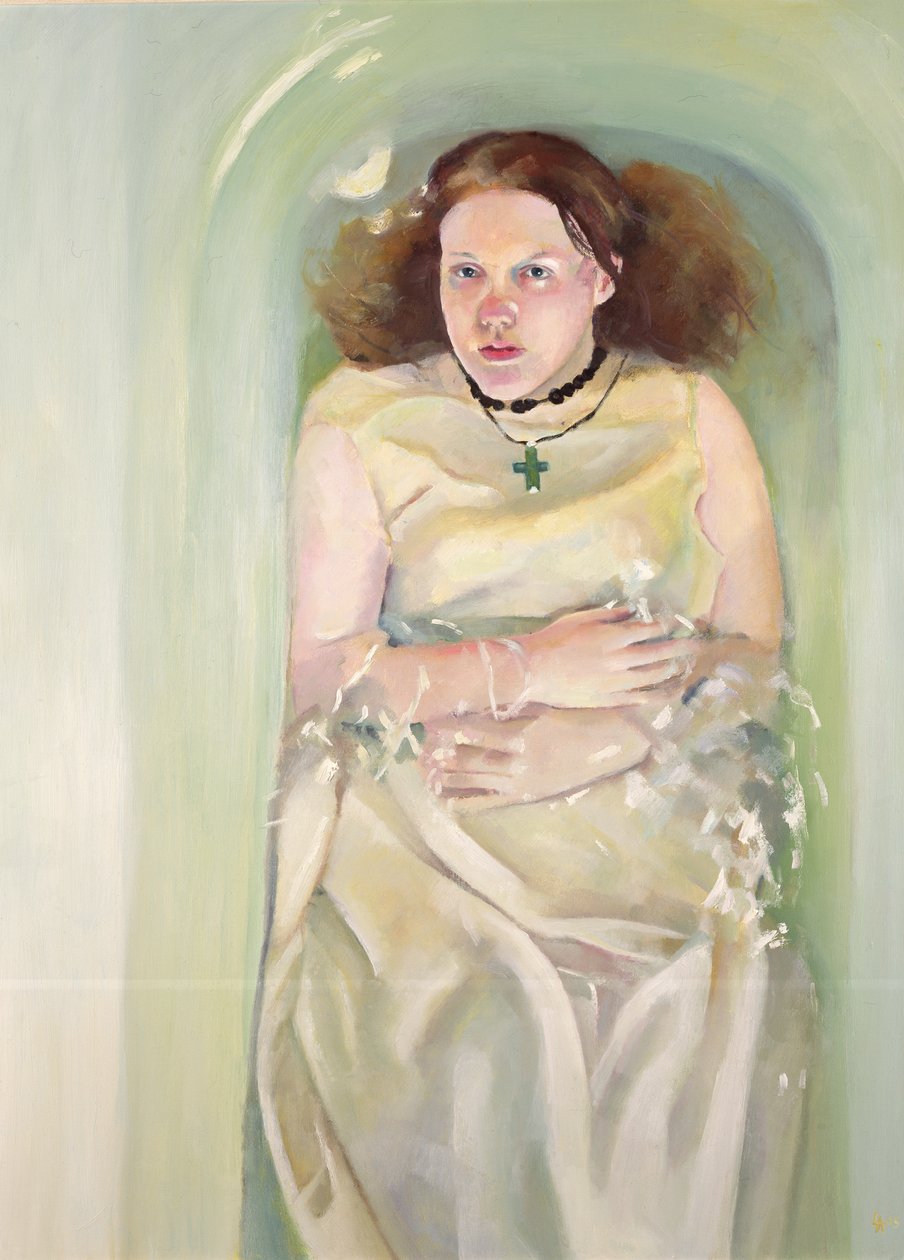 Dziewczyna w kąpieli, 2004 (olej na płótnie) autorstwa Lucinda Arundell
