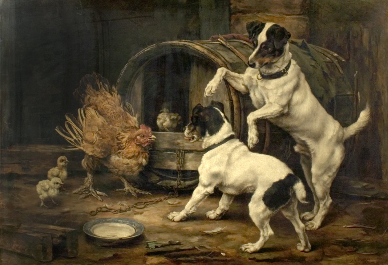 Niespokojna chwila, 1895 autorstwa Lucy Ann Leavers