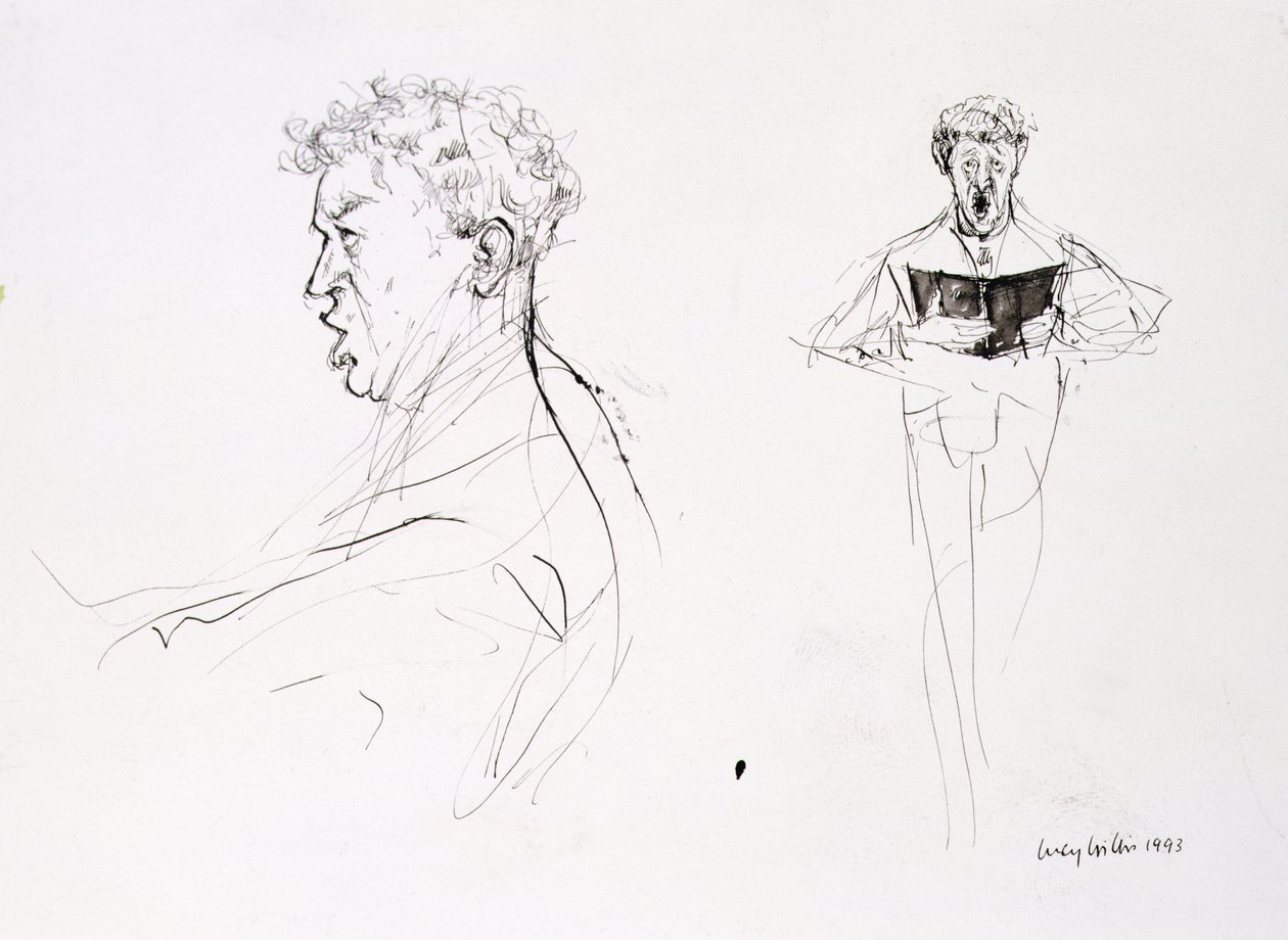 Baryton, 1993 (pióro, atrament i toaleta) autorstwa Lucy Willis