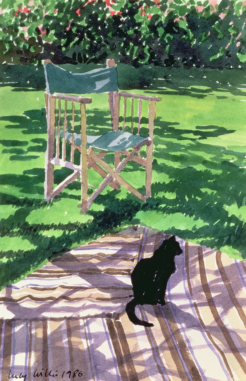 Czarny kot i cętkowanie, 1986 autorstwa Lucy Willis