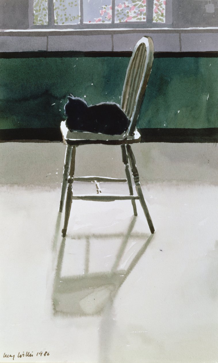Kot na krześle, 1986 autorstwa Lucy Willis