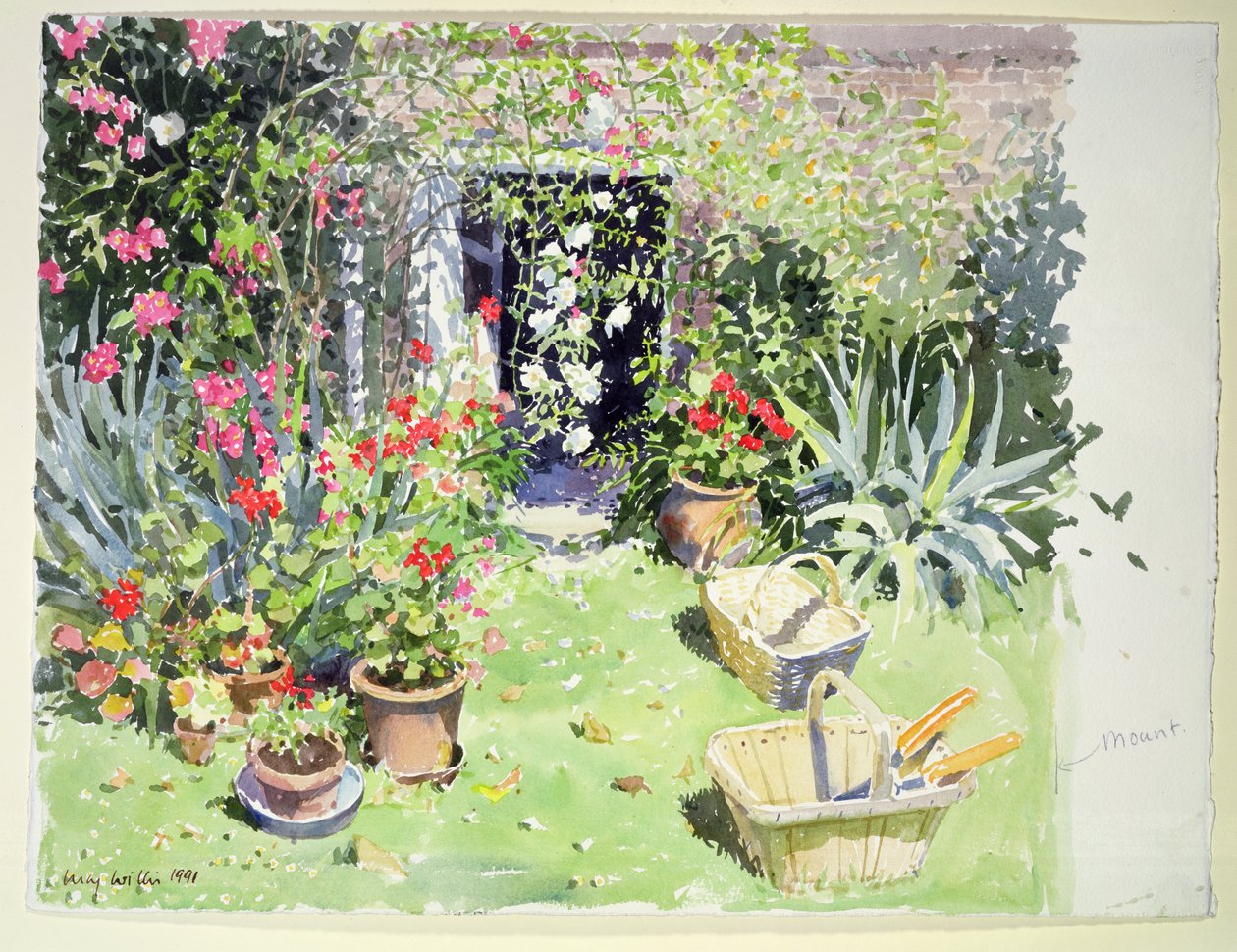 Patrząc na zewnątrz, 1991 (wc na papierze) autorstwa Lucy Willis