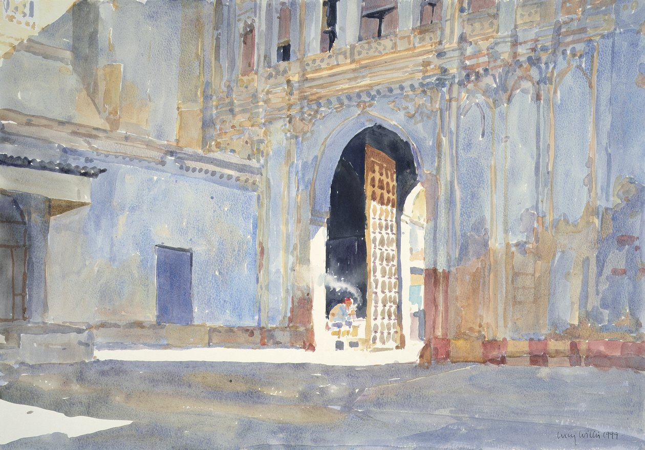 Brama Pałacowa, Gujarat (wc na papierze) autorstwa Lucy Willis