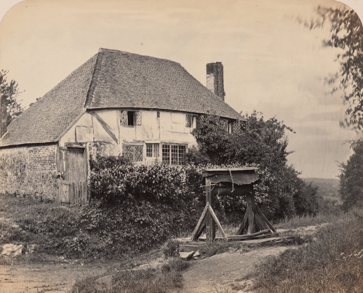 English Country Cottage, ok. 1860 (zdjęcie) autorstwa Lucy Fleming
