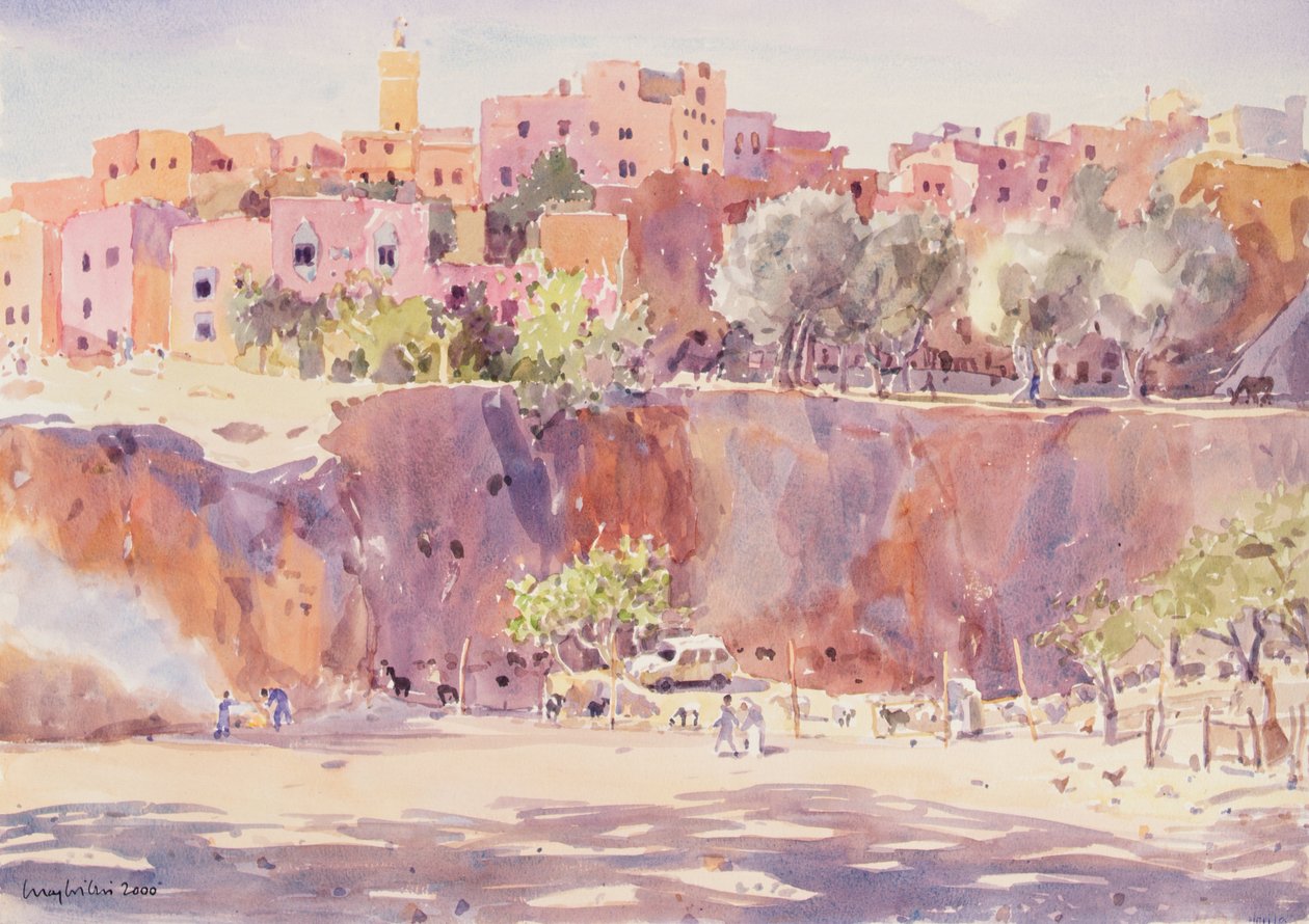 Darricha, Fez, 2000 (akwarela na papierze) autorstwa Lucy Willis