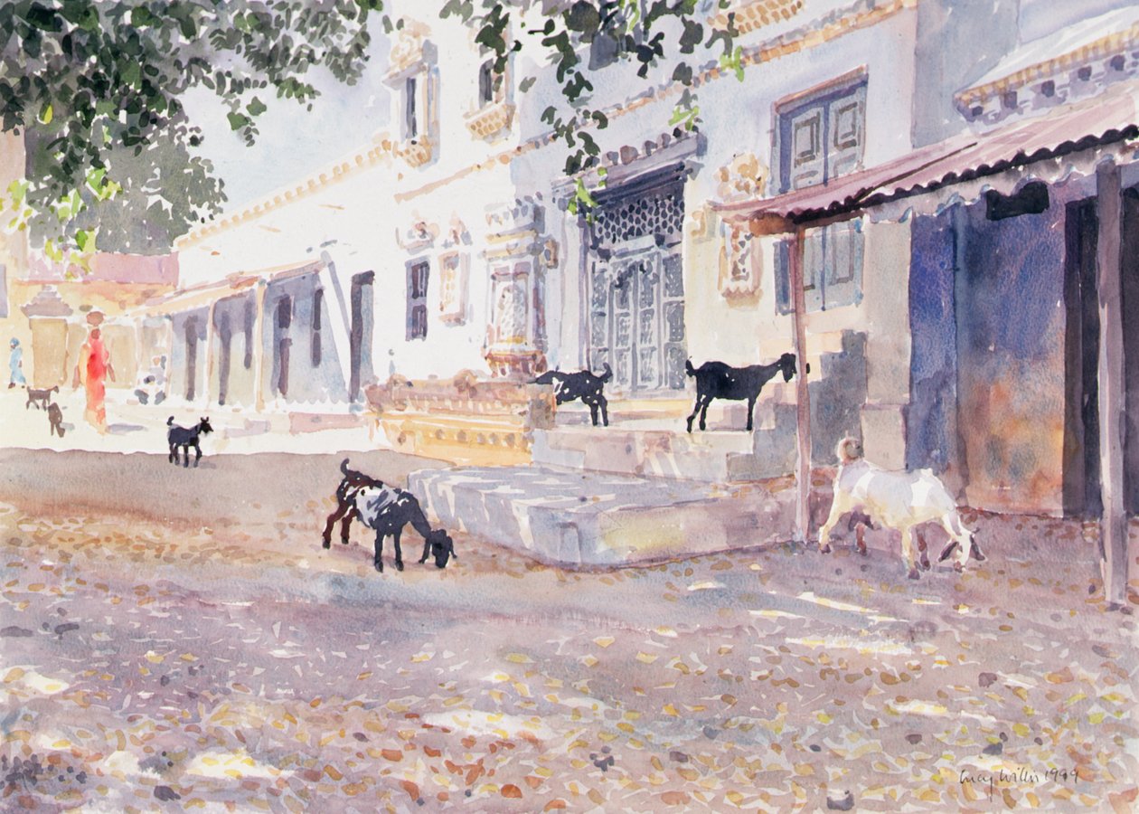 Kozy indyjskie (akwarela na papierze) autorstwa Lucy Willis