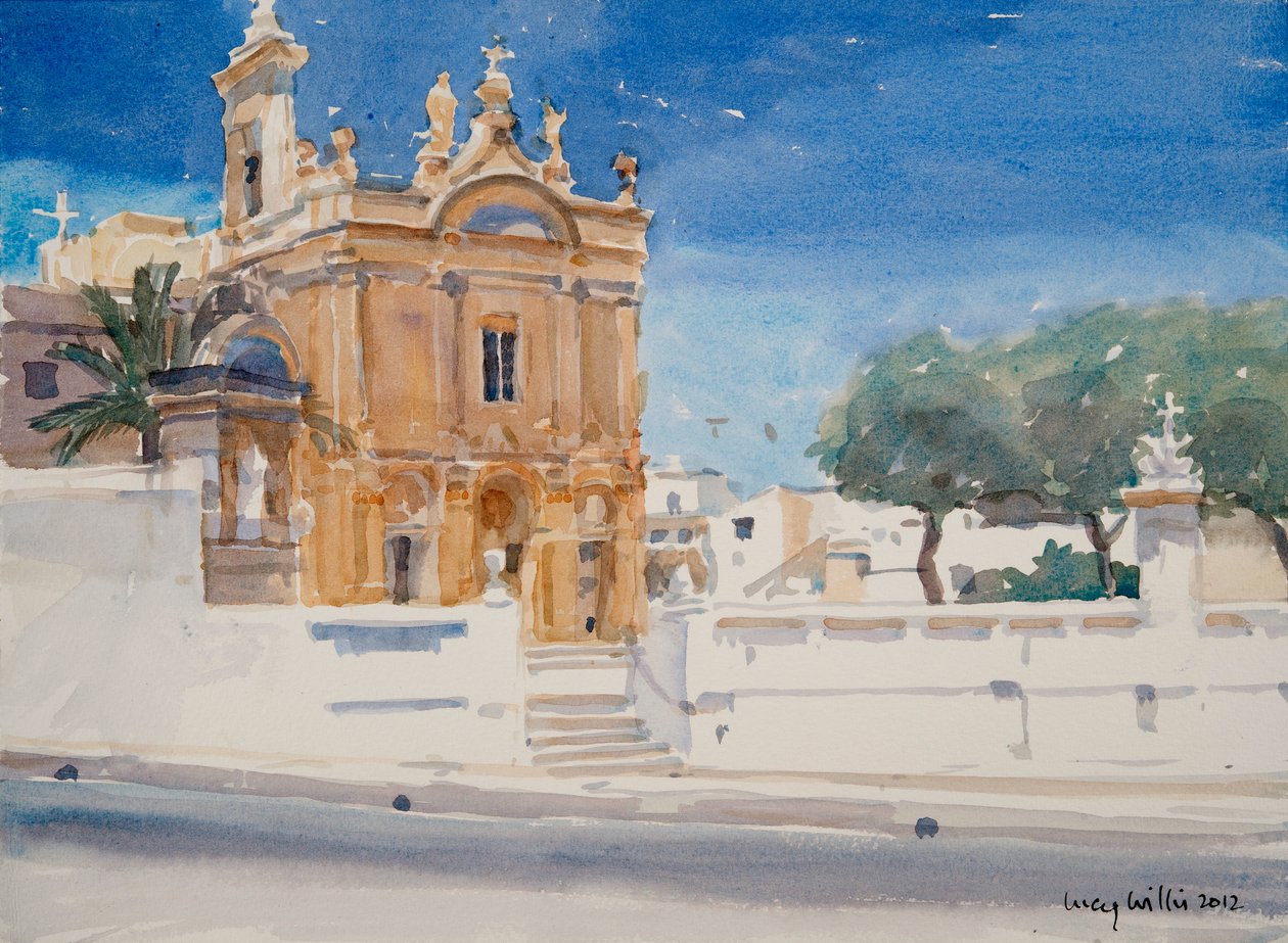 Kościół Capuccini, 2012 (wc na papierze) autorstwa Lucy Willis
