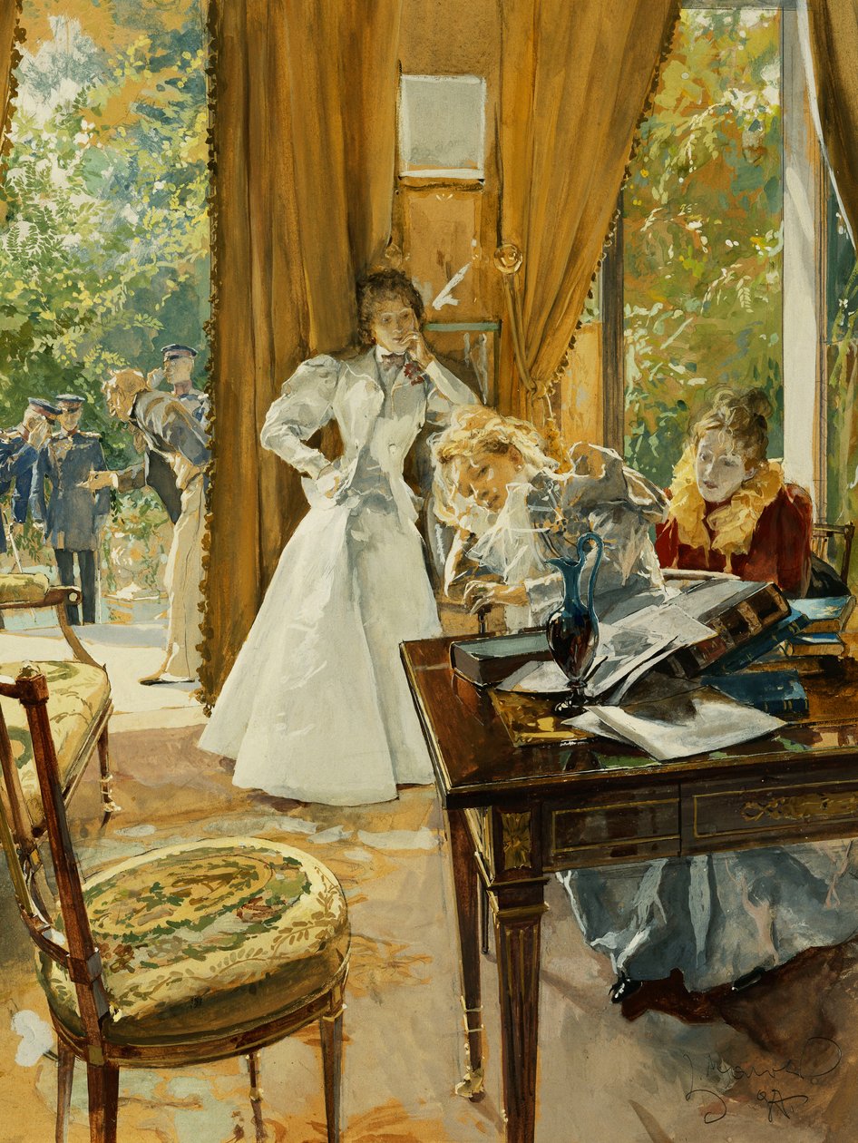W salonie, 1897 autorstwa Ludek or Ludwig Marold