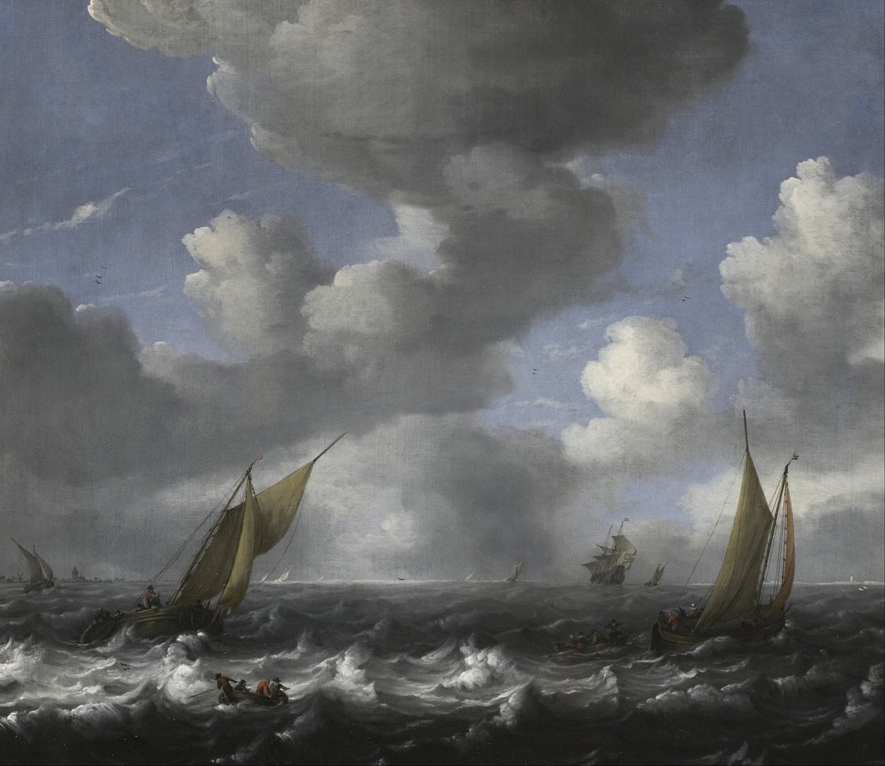 Seascape i łodzie rybackie autorstwa Ludolf Backhuysen