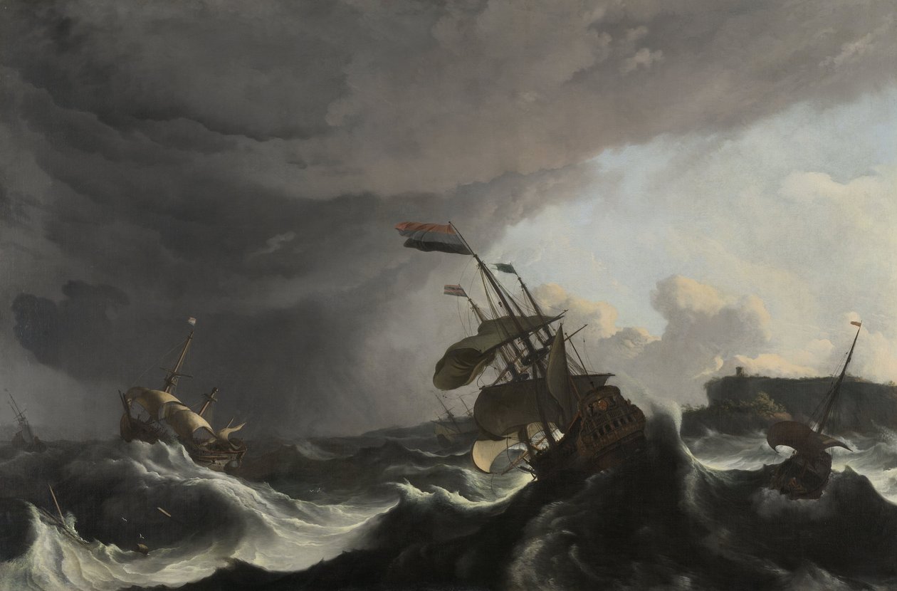 Bitwa pod Terheide, ok. 1695 r. autorstwa Ludolf Backhuysen