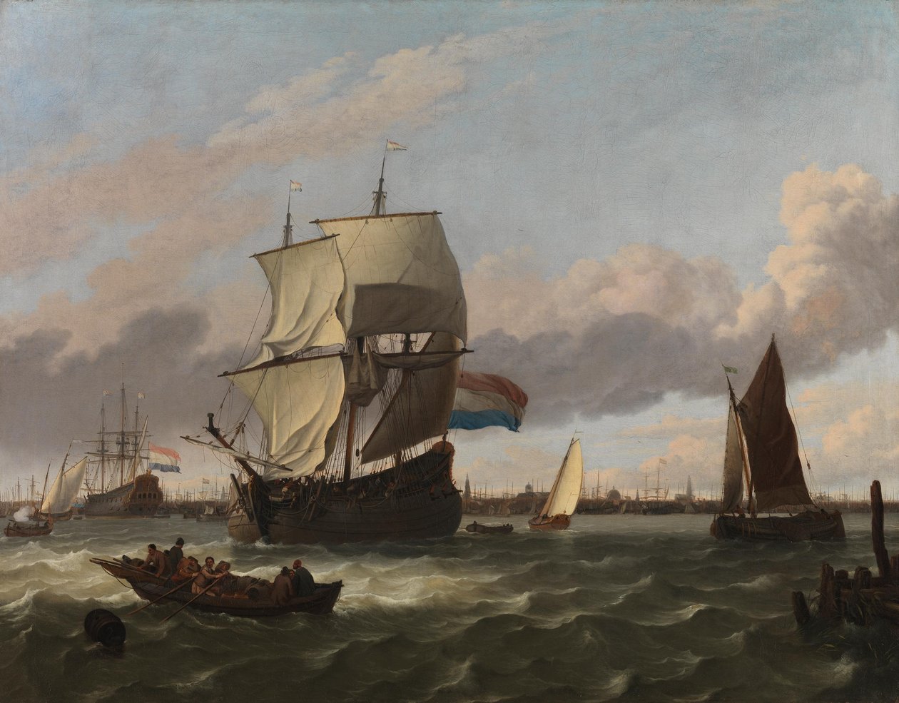 Port w Amsterdamie autorstwa Ludolf Backhuysen