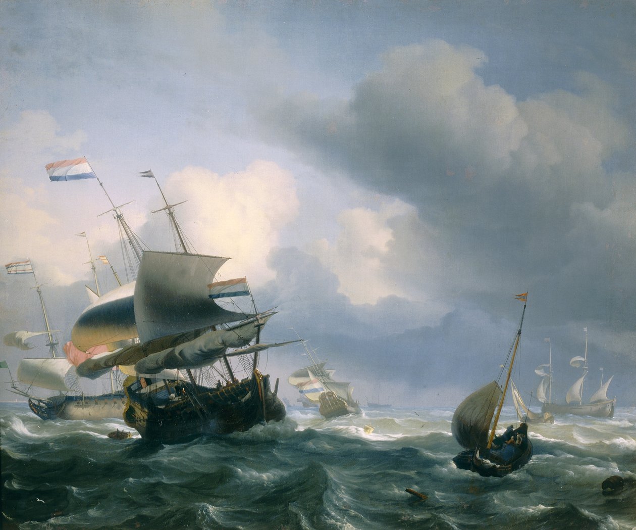Port ze statkami autorstwa Ludolf Backhuysen
