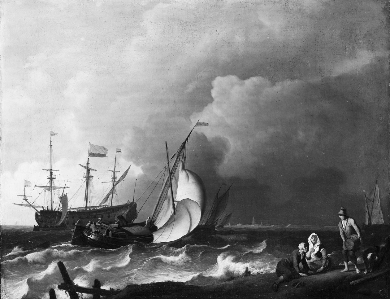 Szorstkie morze autorstwa Ludolf Bakhuizen