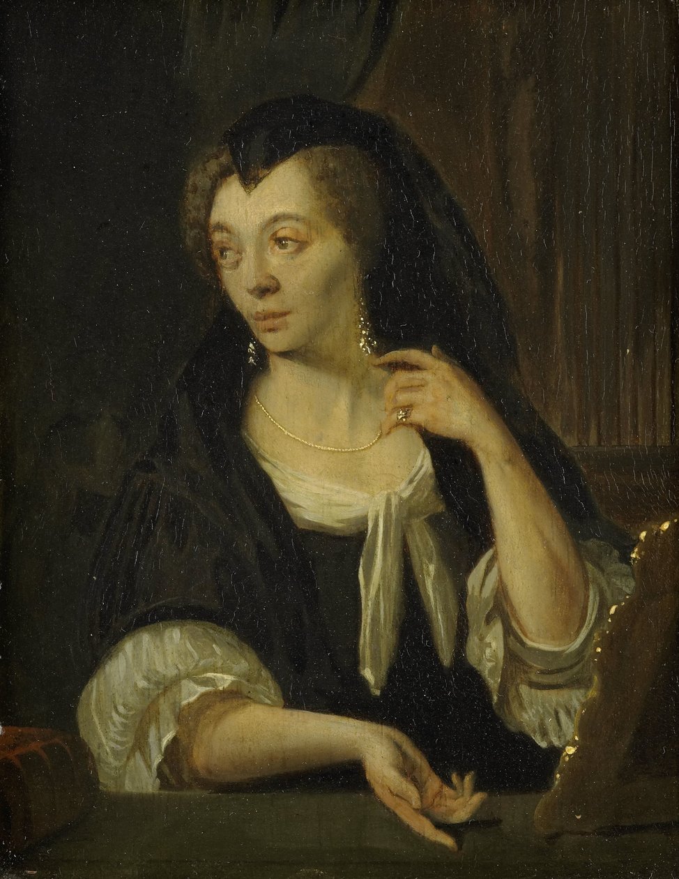 Anna de Hooghe (1645-1717). Czwarta żona malarza autorstwa Ludolf Bakhuysen