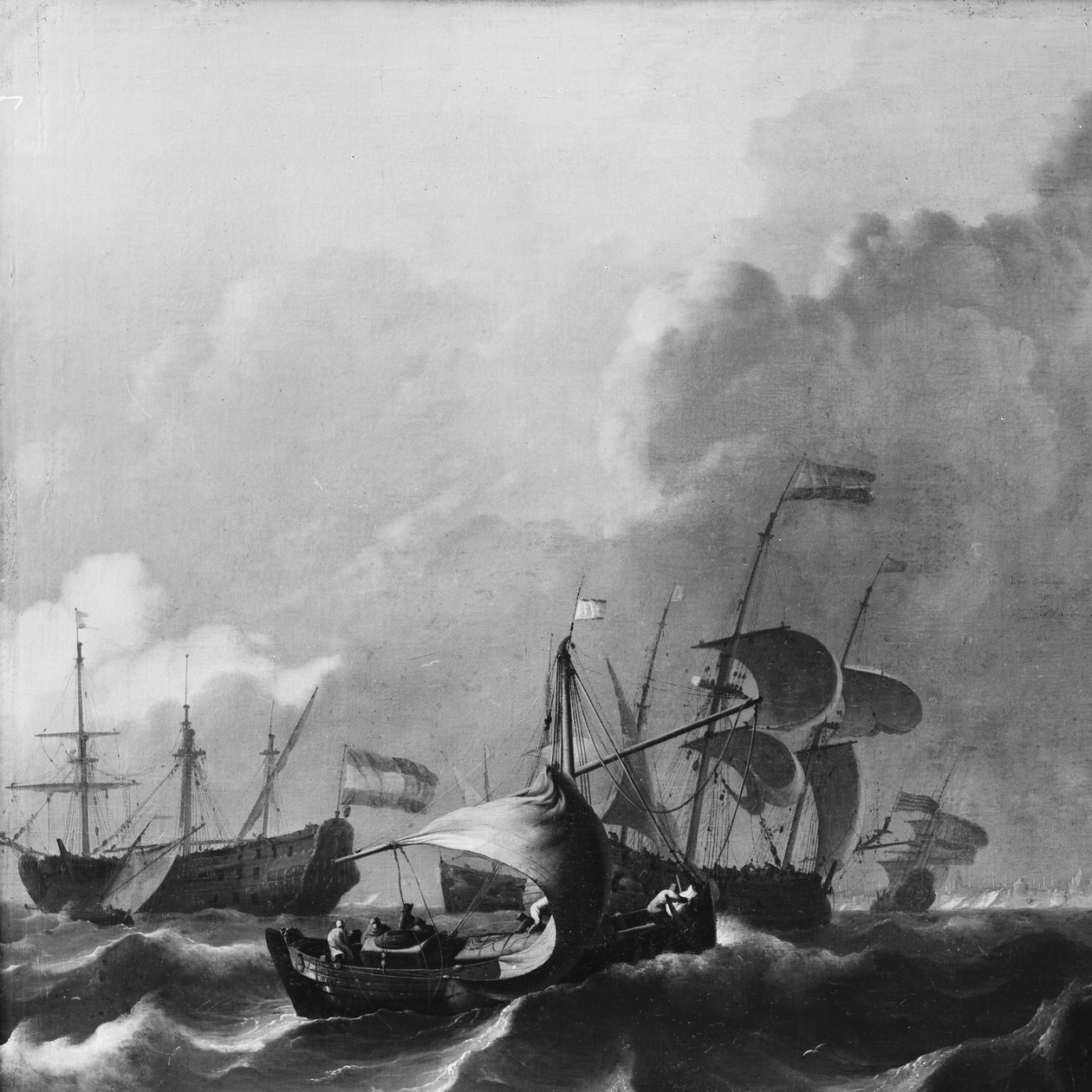 Y poza Amsterdamem autorstwa Ludolf Bakhuysen