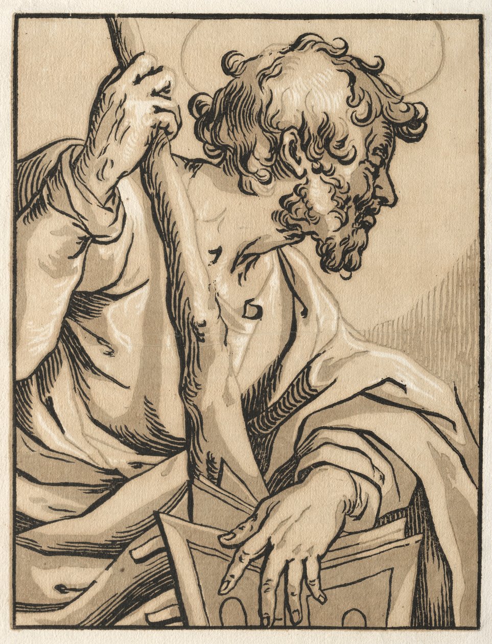 Chrystus i Apostołowie: Św. Judasz Tadeusz z Klubem, XVII wiek. autorstwa Ludolph Büsinck