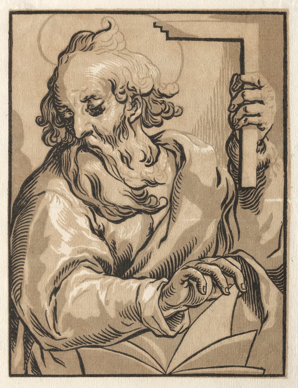 Chrystus i apostołowie: św. Tomasz (z kwadratem) autorstwa Ludolph Büsinck
