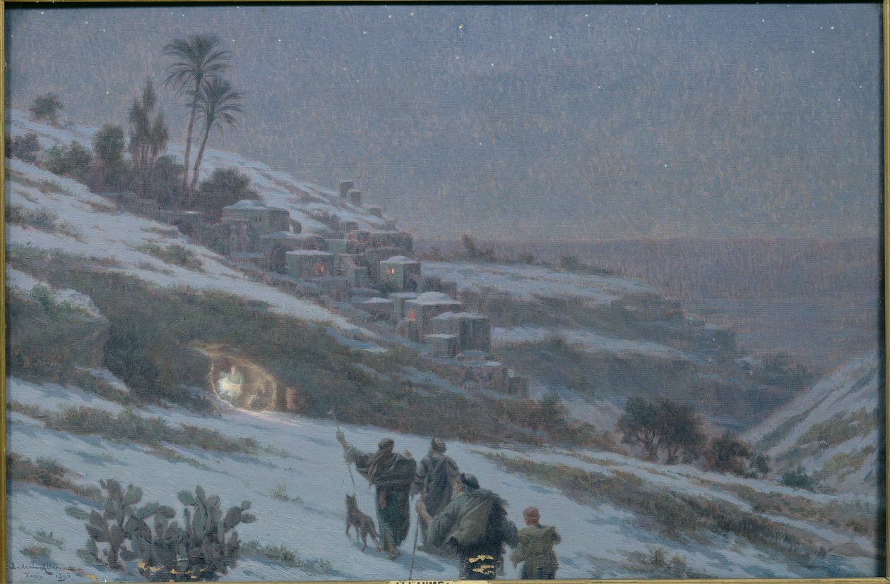 Noc Bożego Narodzenia w Betlejem, 1893 autorstwa Ludovic Alleaume