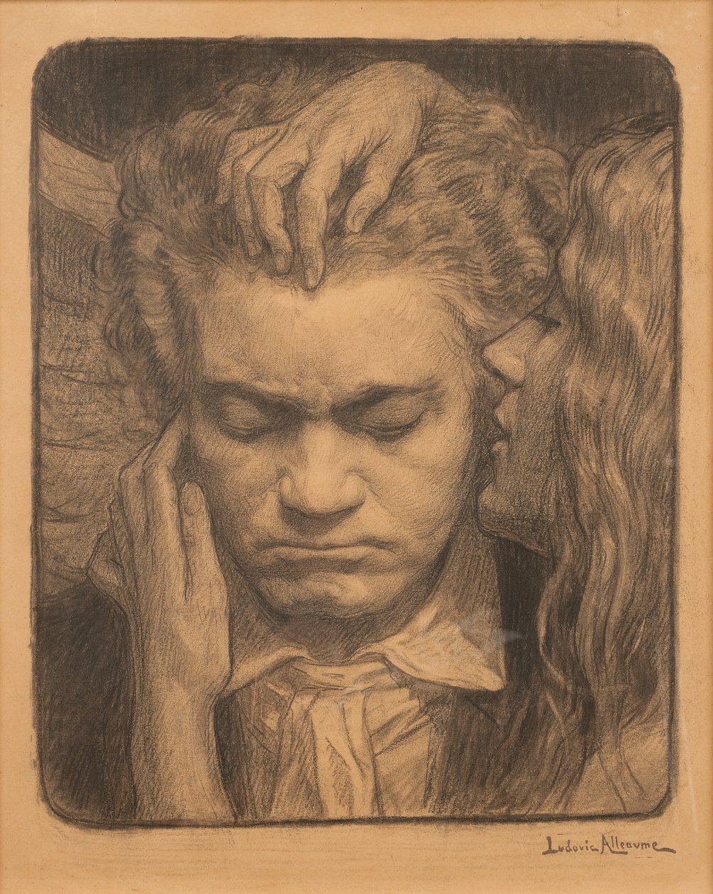 Beethoven słucha muzy autorstwa Ludovic Alleaume