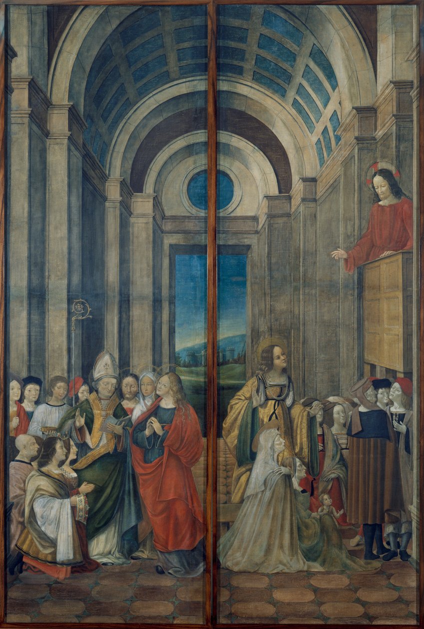 Maria Magdalena, Marta, Łazarz i Maksymin Czczony przez księcia i księżniczkę Prowansji i ... autorstwa Ludovico de Donati
