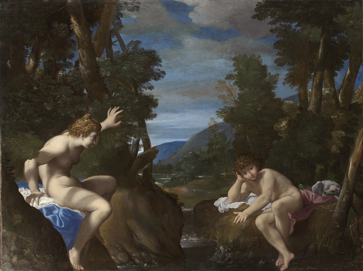 Salmacis i Hermafrodyt autorstwa Ludovico Carracci
