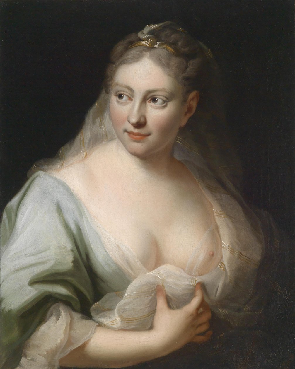 Portret damy w antycznej szacie autorstwa Ludovico Stern