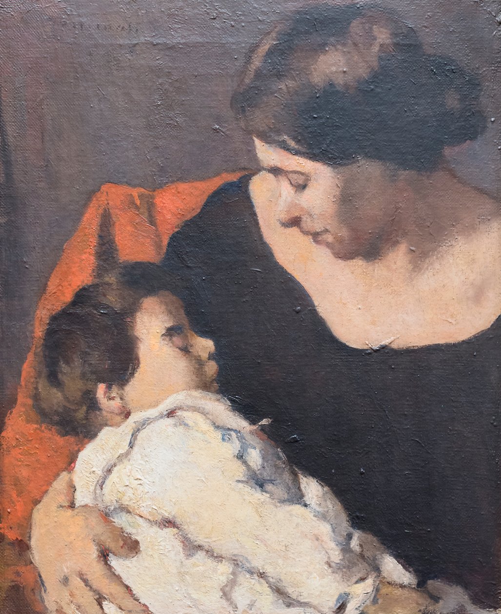 Kobieta z dzieckiem autorstwa Ludovico (1866 1941) Tommasi