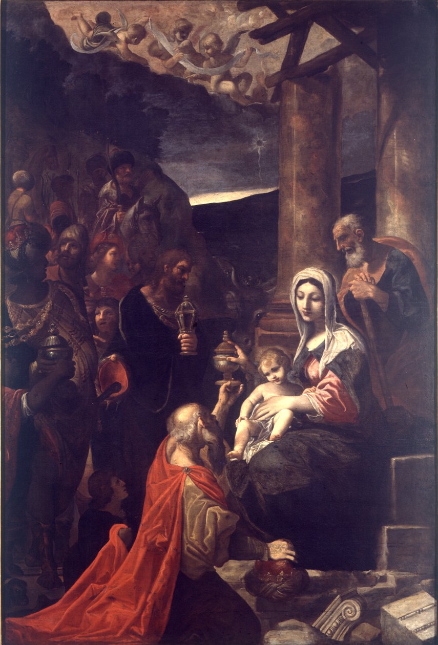 Adoracja Trzech Króli autorstwa Ludovico Carracci