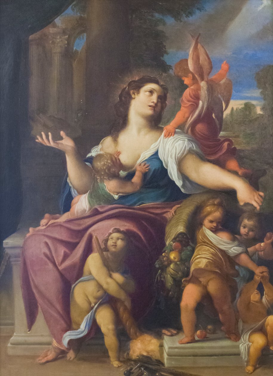 Dobroczynność (olej na płótnie) autorstwa Ludovico Carracci