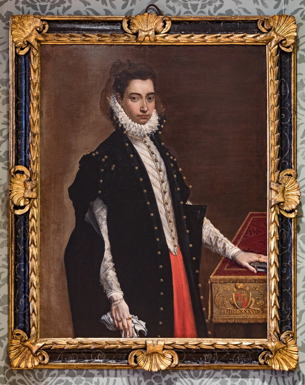 Fontanellato, Labirynt Masone, Kolekcja sztuki Franco Maria Ricci: „Portret Lukrecji Bentivoglio Leoni” autorstwa Ludovico Carracci