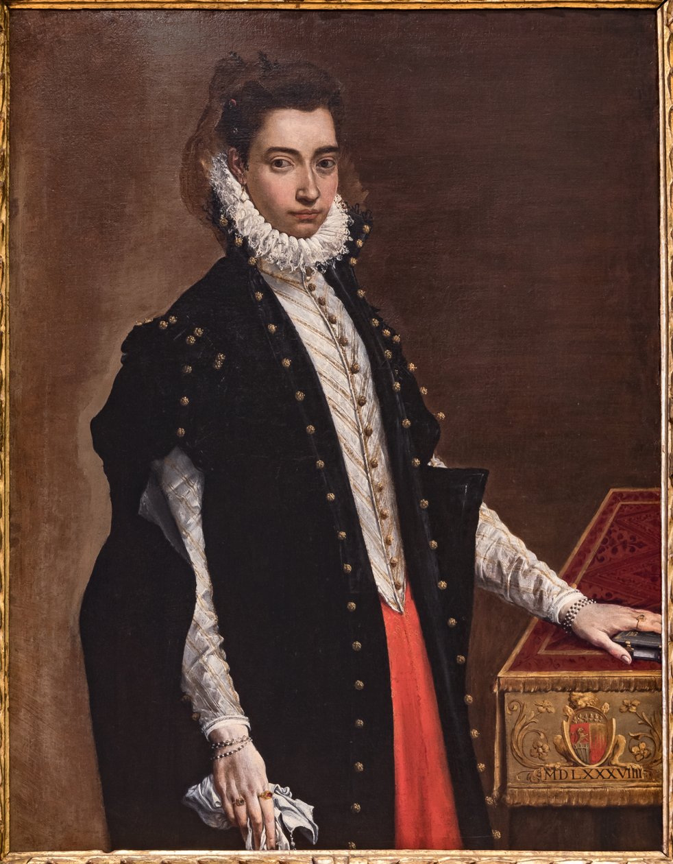 Fontanellato, Labirynt Masone, Kolekcja sztuki Franco Maria Ricci: „Portret Lukrecji Bentivoglio Leoni” autorstwa Ludovico Carracci