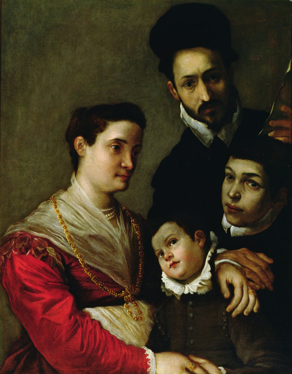 Portret rodziny Tacconi (olej na płótnie) autorstwa Ludovico Carracci