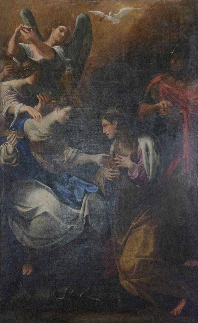 Święta Katarzyna Aleksandryjska odwiedzona w więzieniu przez cesarzową Faustynę autorstwa Ludovico Carracci