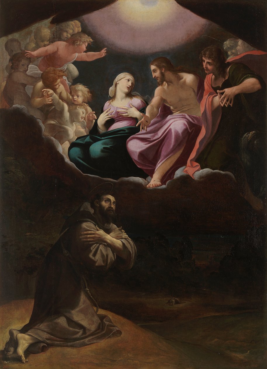 Święty Franciszek z Asyżu w Porcjunkuli autorstwa Ludovico Carracci